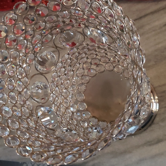 2 Crystal candle holders by Elegance, silver base, new - Picture 4 of 6